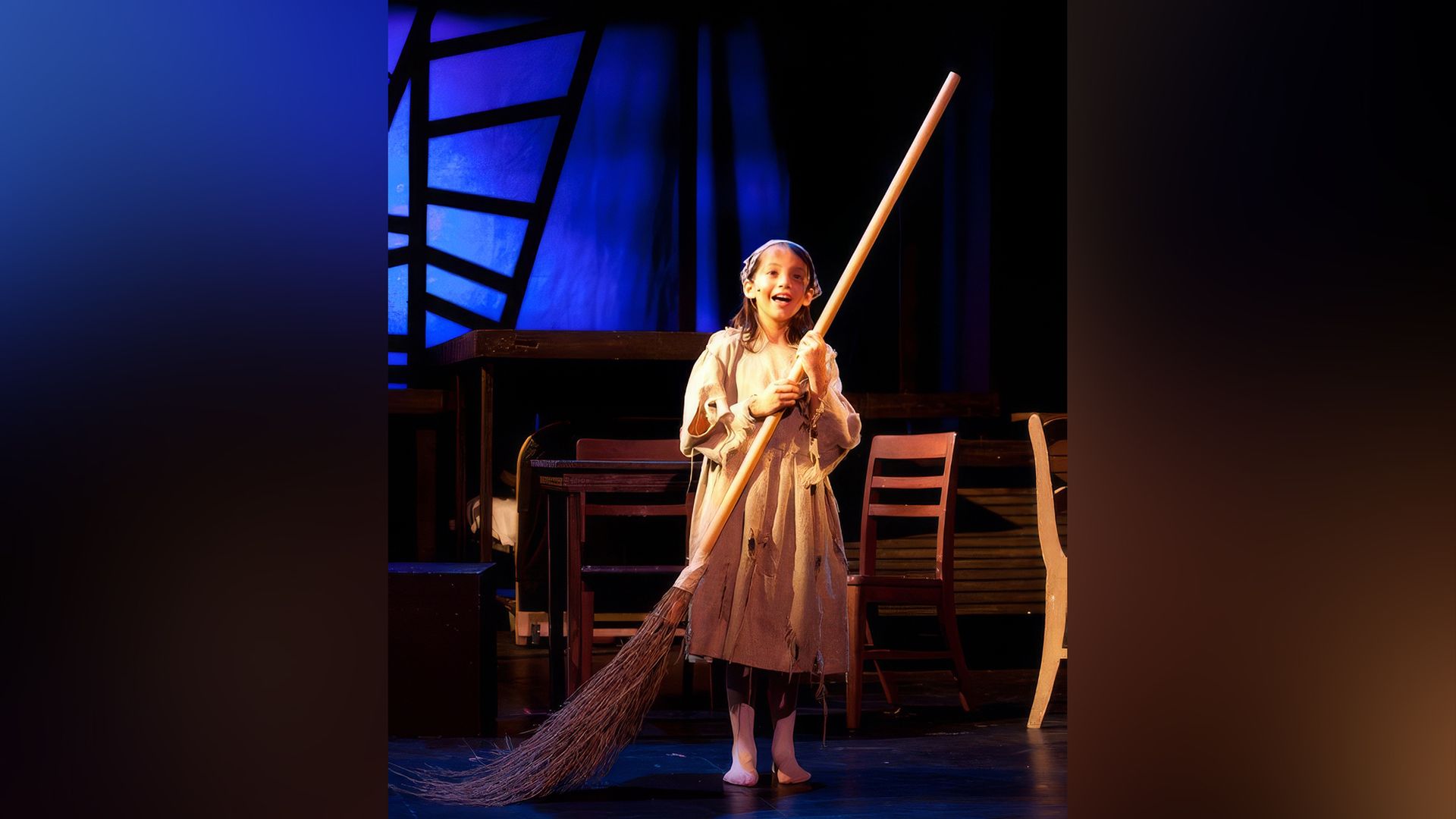Little Isabela Moner in the play 'Les Misérables'