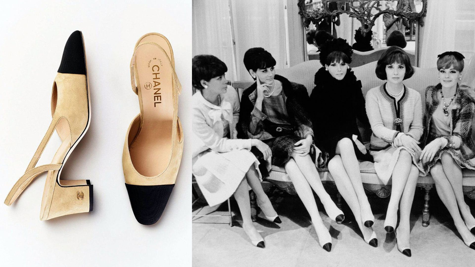 Iconic two-tone shoes by Chanel