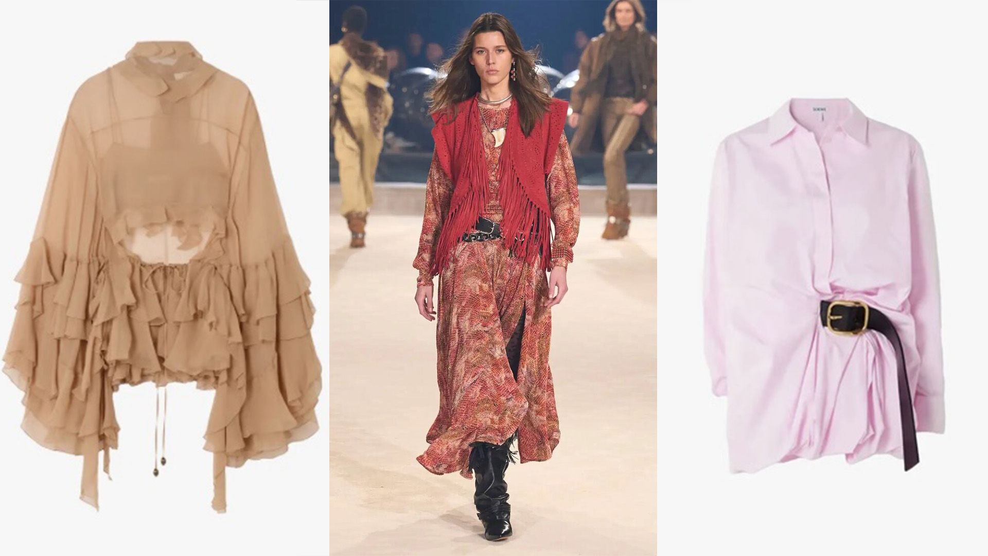 Fashionable autumn boho-chic smoothly transitions into the winter season