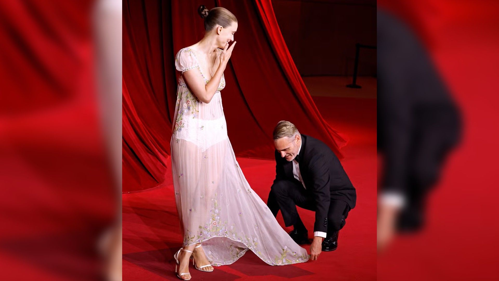 Rooney Mara and Joaquin Phoenix at the Academy Museum Gala