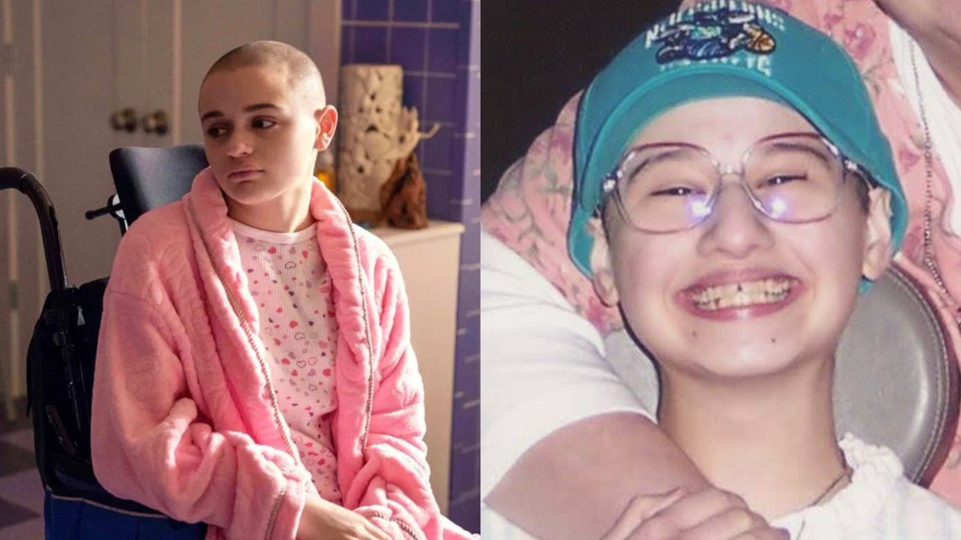 Joey King in the series 'The Act' and the real Gypsy Rose Blanchard