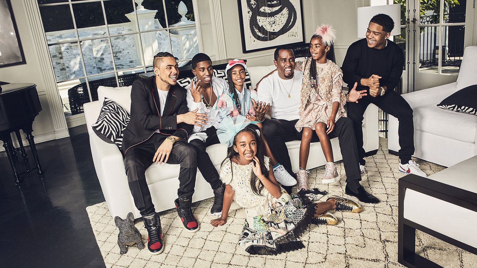 P. Diddy with his children