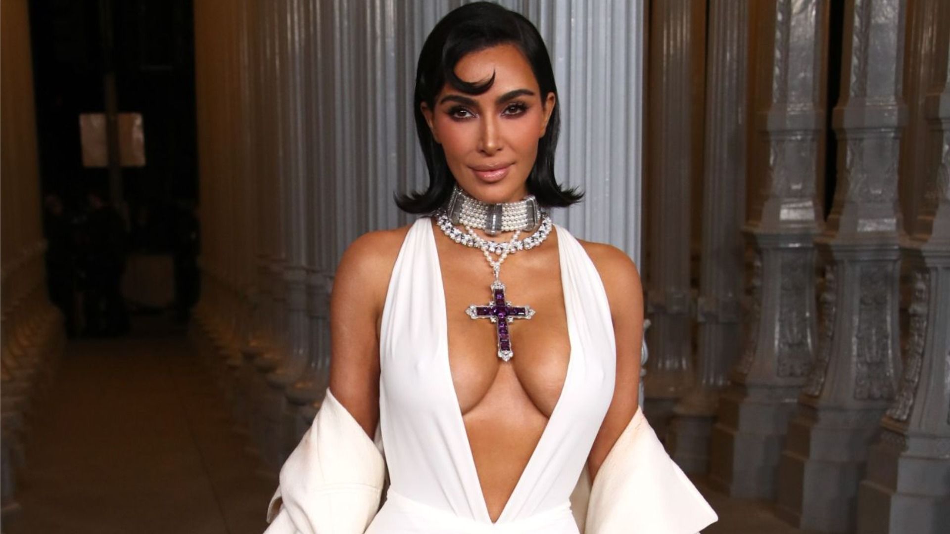 Kim Kardashian was criticized online for wearing Princess Diana`s cross outfit