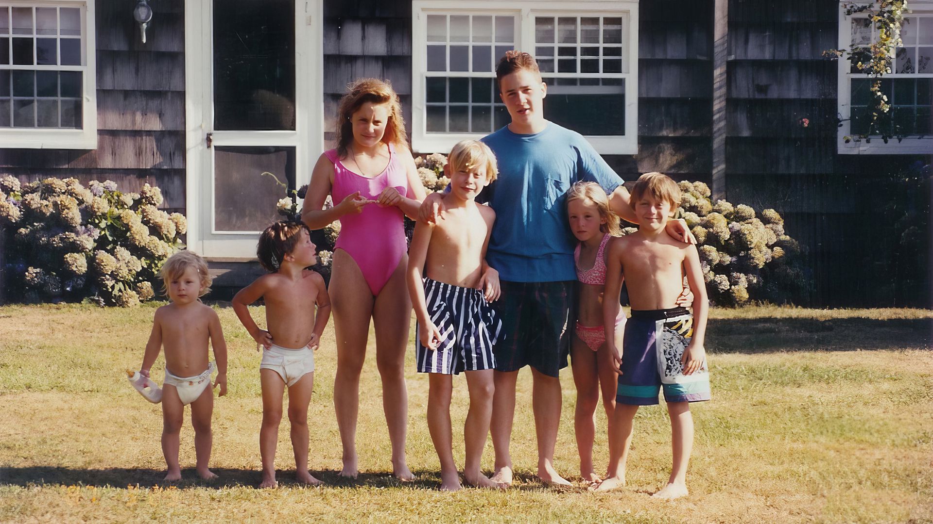 Kieran Culkin (far right) with his brothers and sisters
