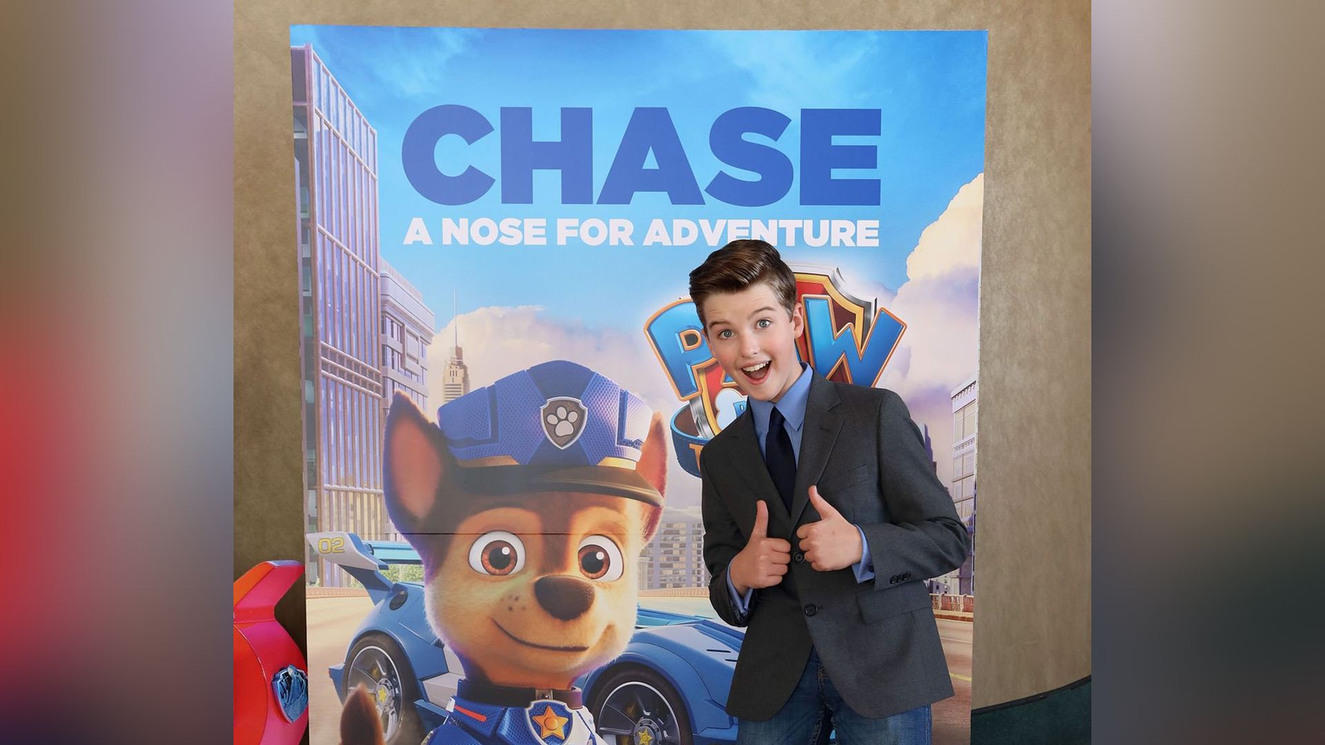 Iain Armitage voiced Chaser in the movie 'PAW Patrol: The Movie'