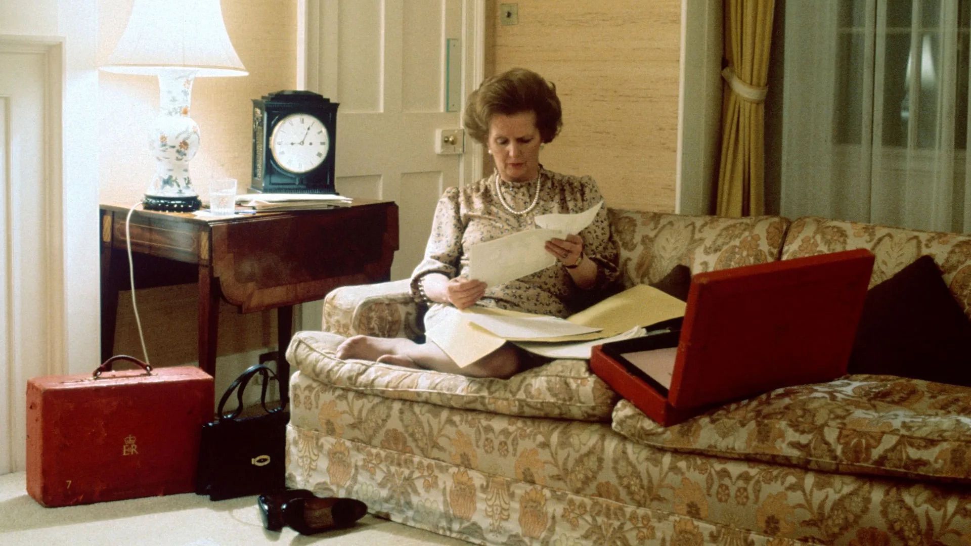 Margaret Thatcher at the Downing Street residence