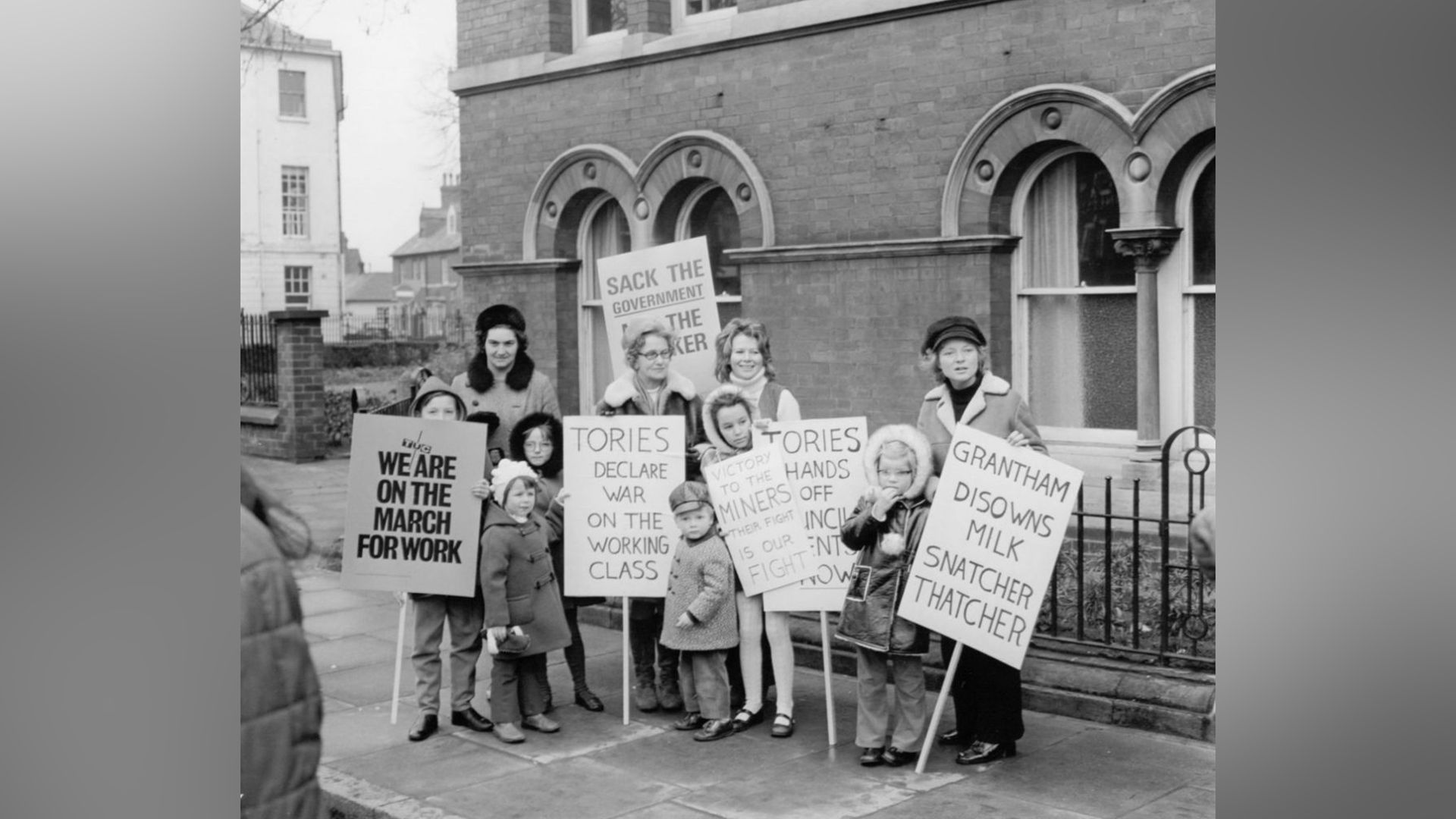 Protests against the abolition of free milk for schoolchildren