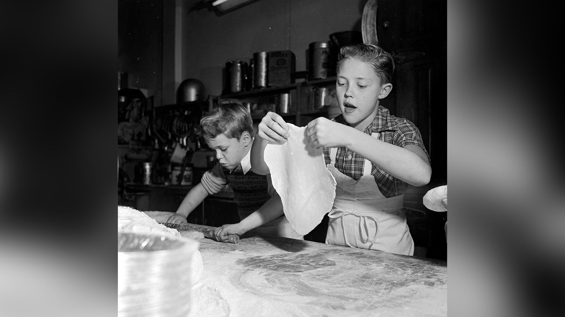 Christopher Walken (right) with his younger brother in childhood