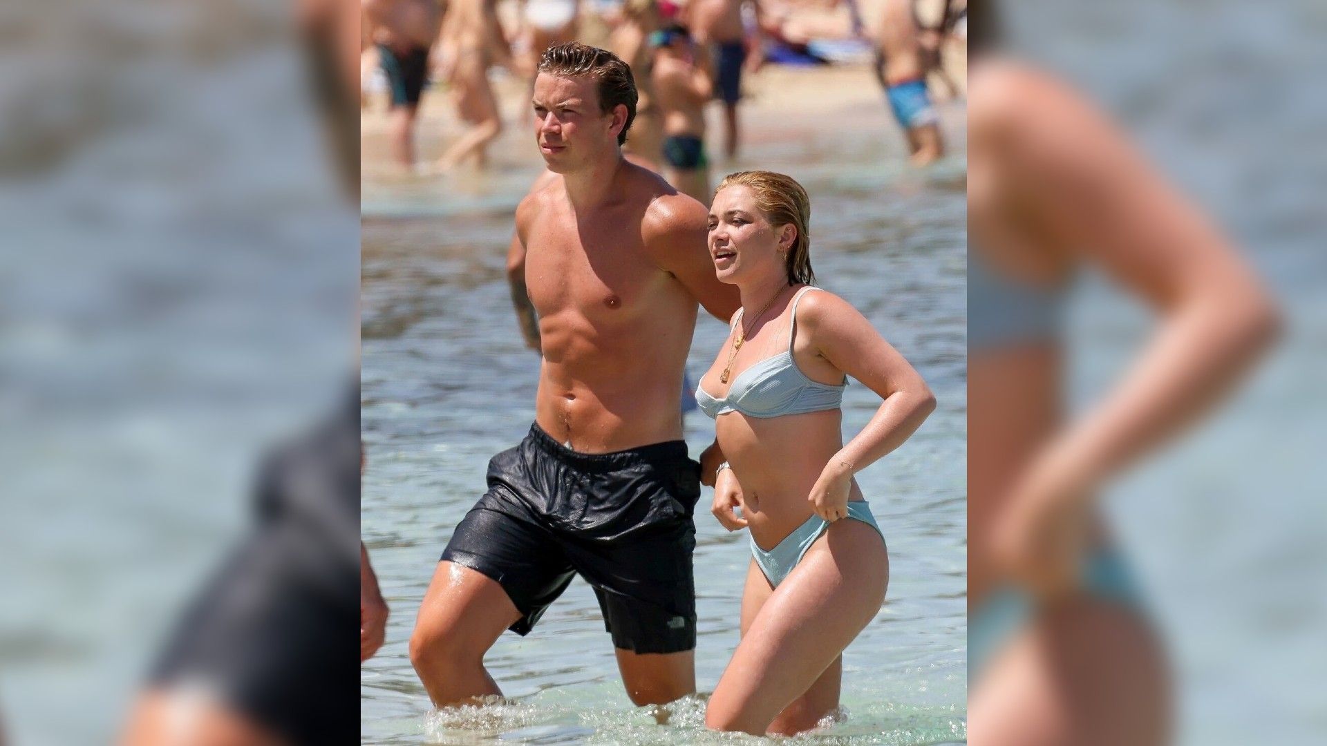 Will Poulter and Florence Pugh on vacation