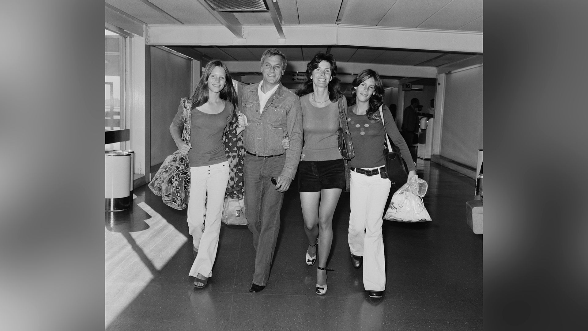 Jamie Lee Curtis in her youth (far right)