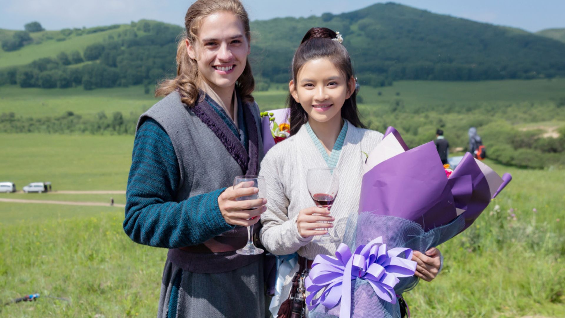 Dylan Sprouse on the set of 'The Curse of Turandot'