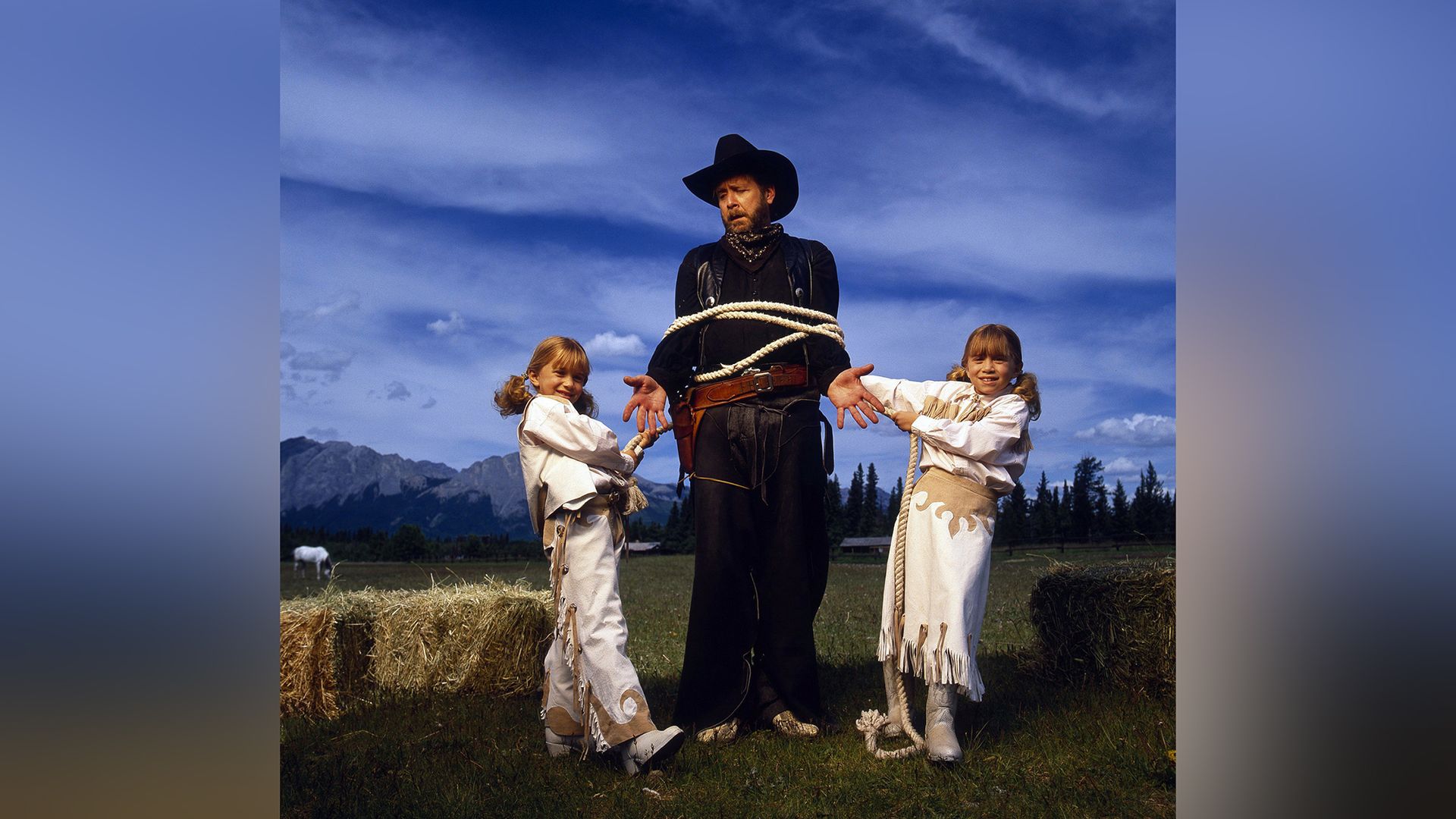 Ashley Olsen with her sister in the movie 'How the West Was Fun'