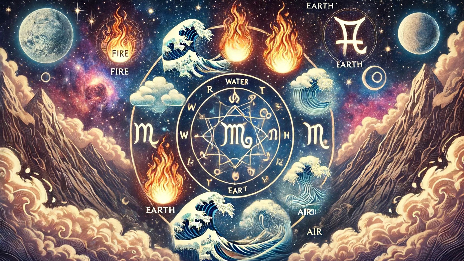 The elements form the fundamental characteristics of the zodiac signs