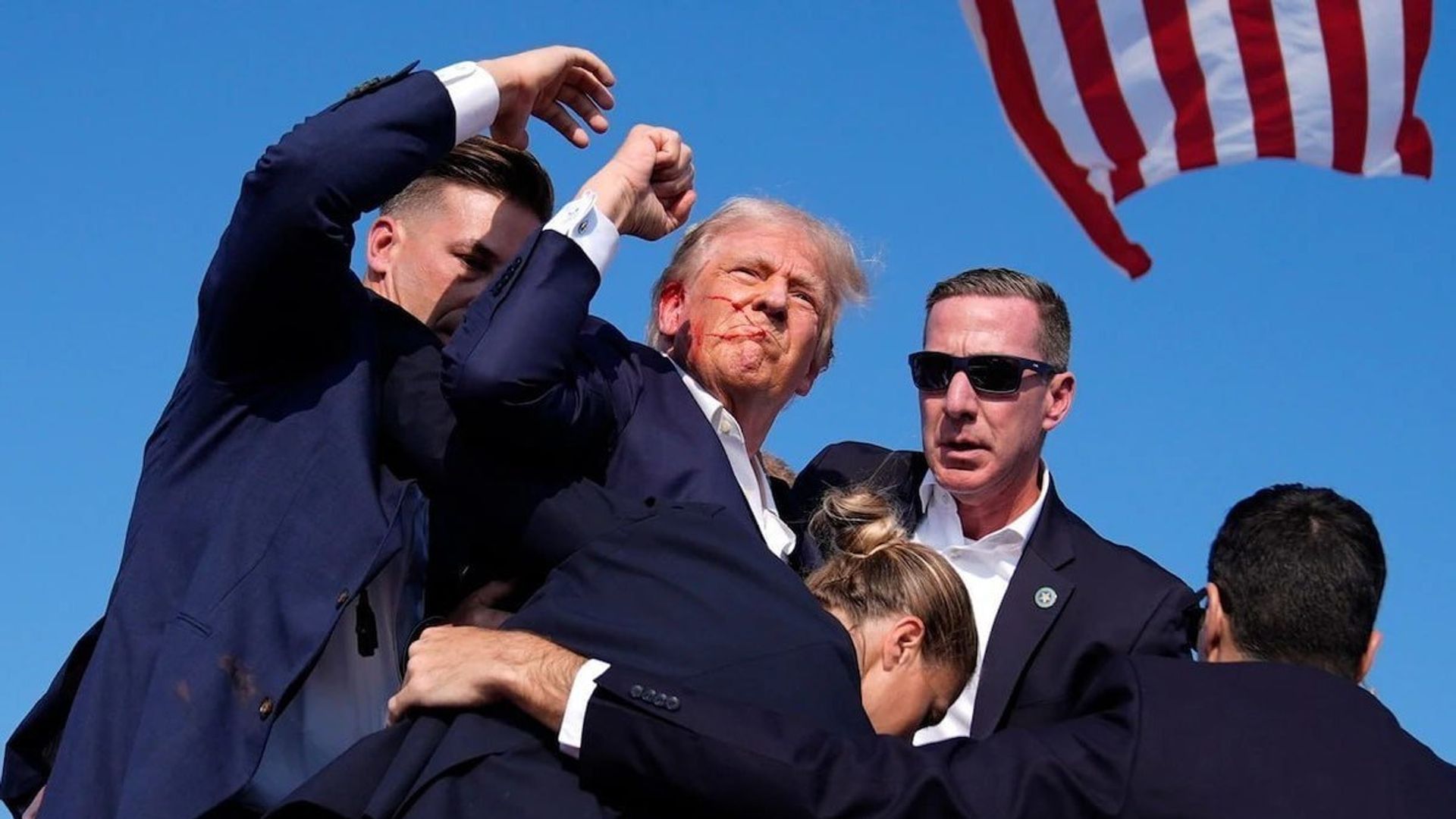 Photo from the assassination attempt on Donald Trump on July 13, 2024