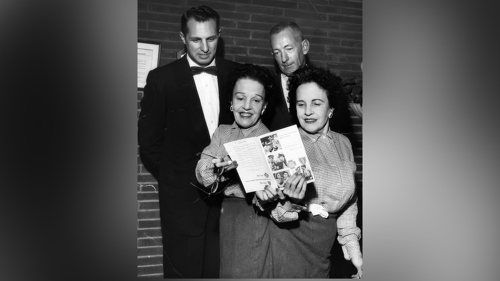 Daisy and Violet with Charles Read (left)