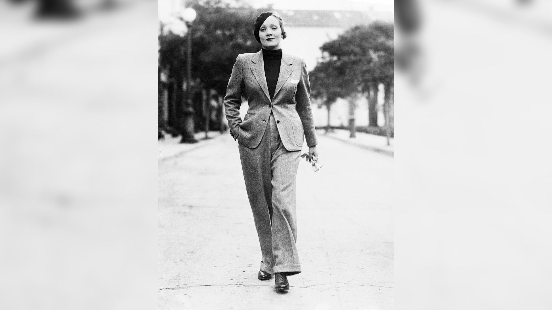 Marlene Dietrich in a pantsuit