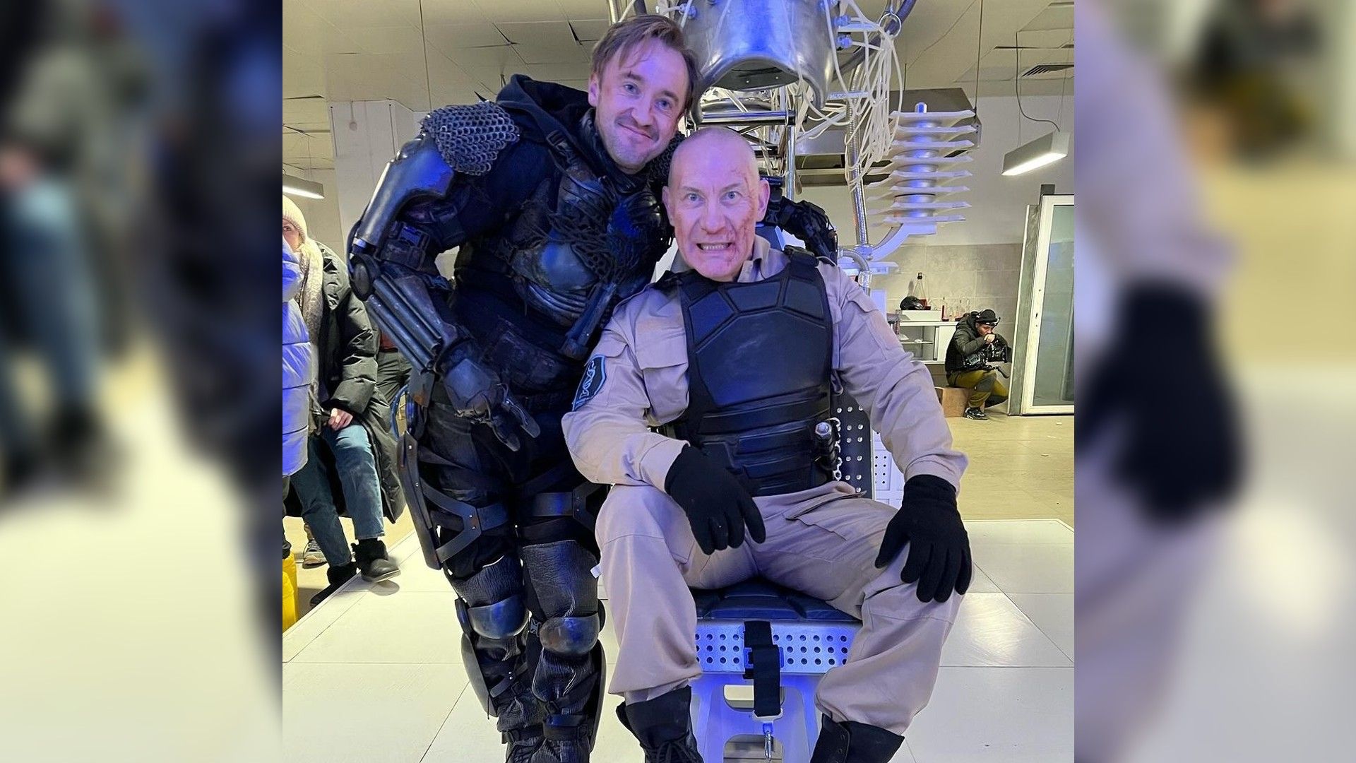 Tom Felton and Igor Zhizhikin on the set of Altered