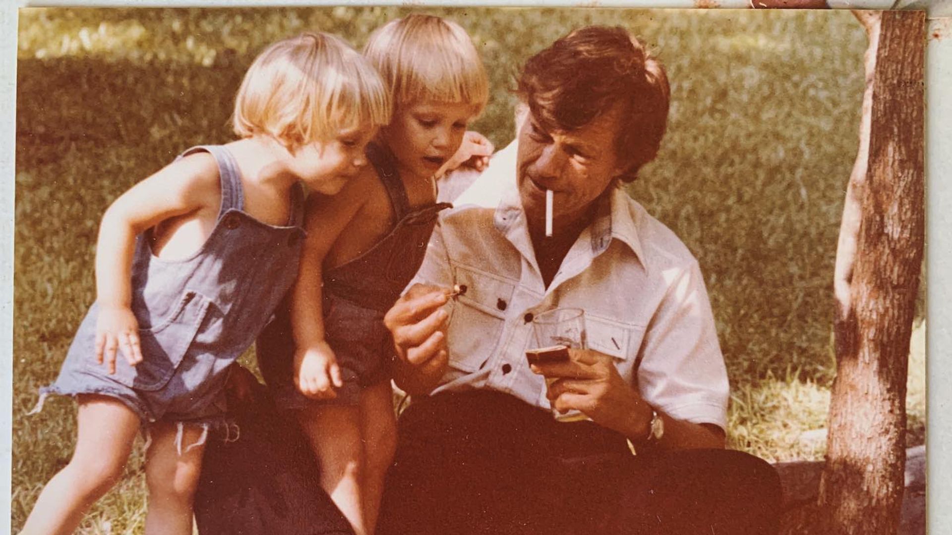 Logan Marshall-Green as a child (with his brother and father)