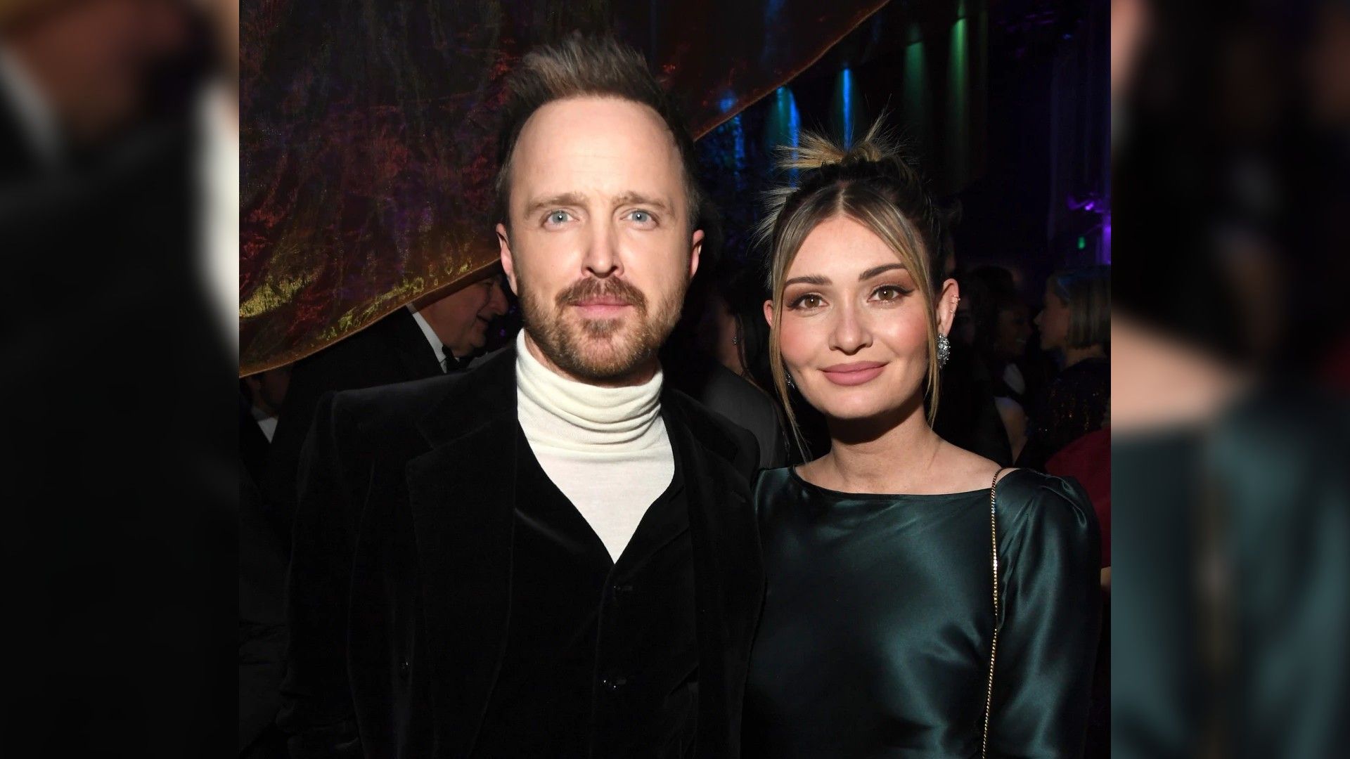 Aaron Paul with his wife