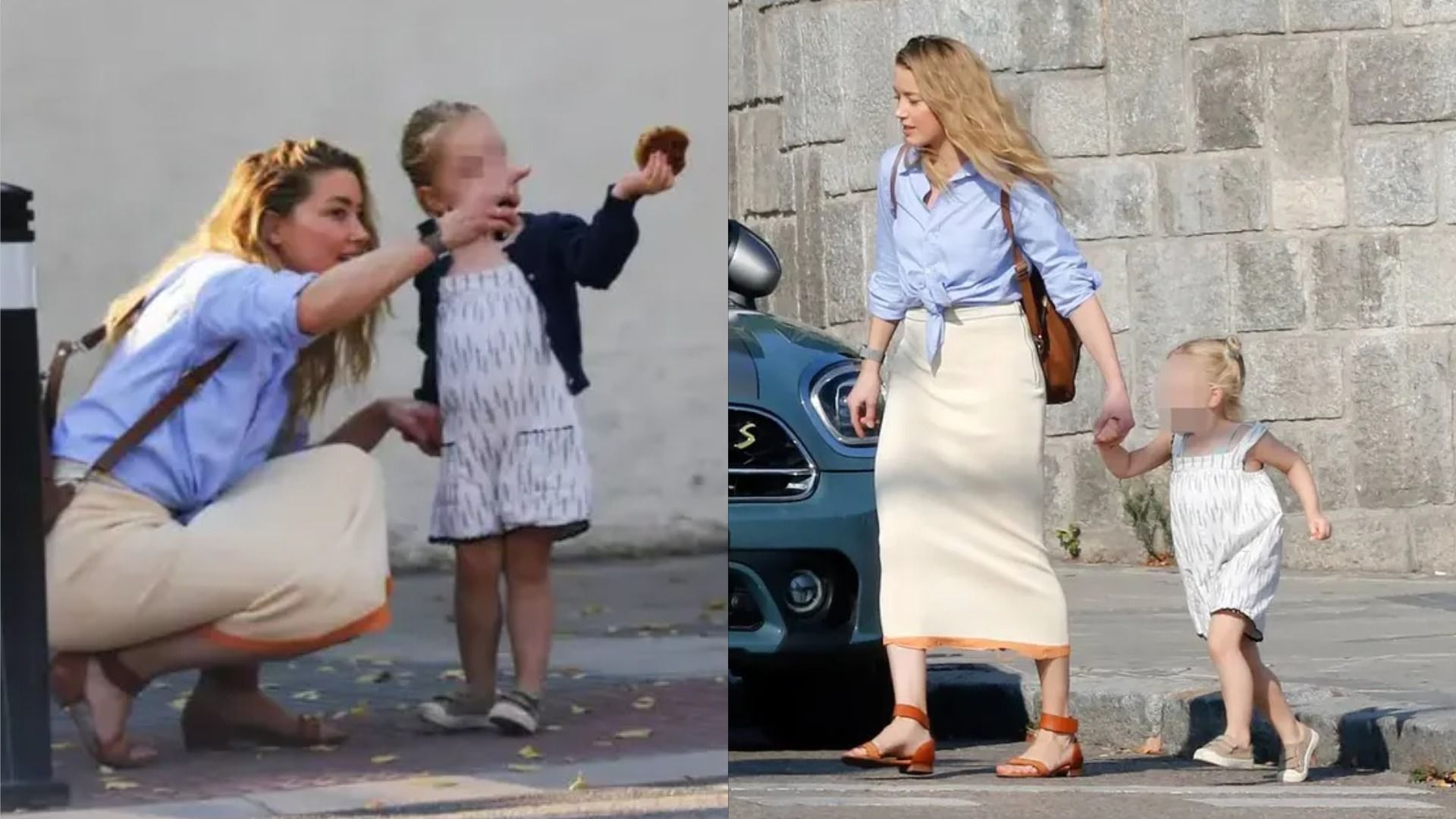 New photos of Amber Heard with her daughter Una