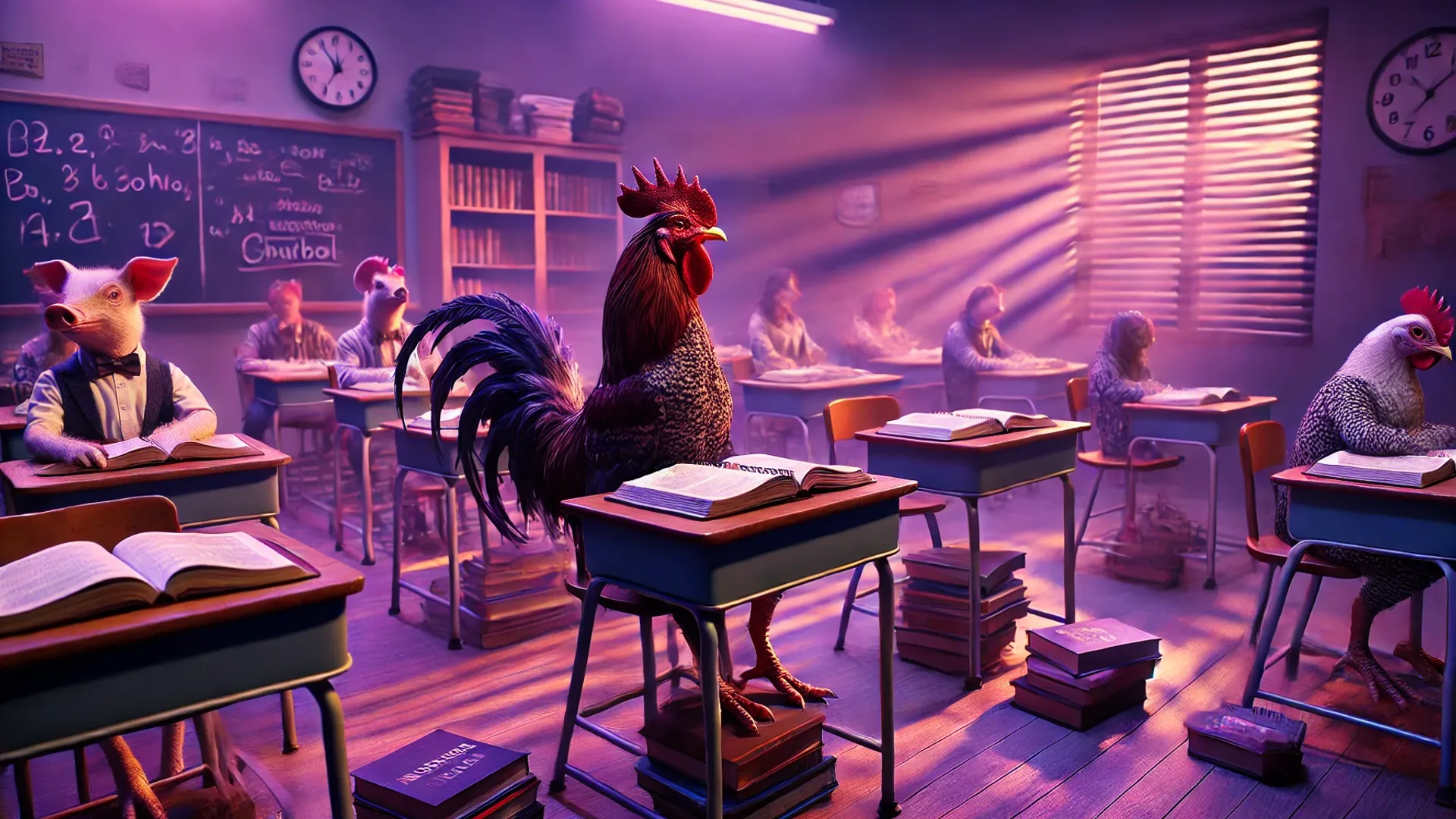 The Rooster child excels in school