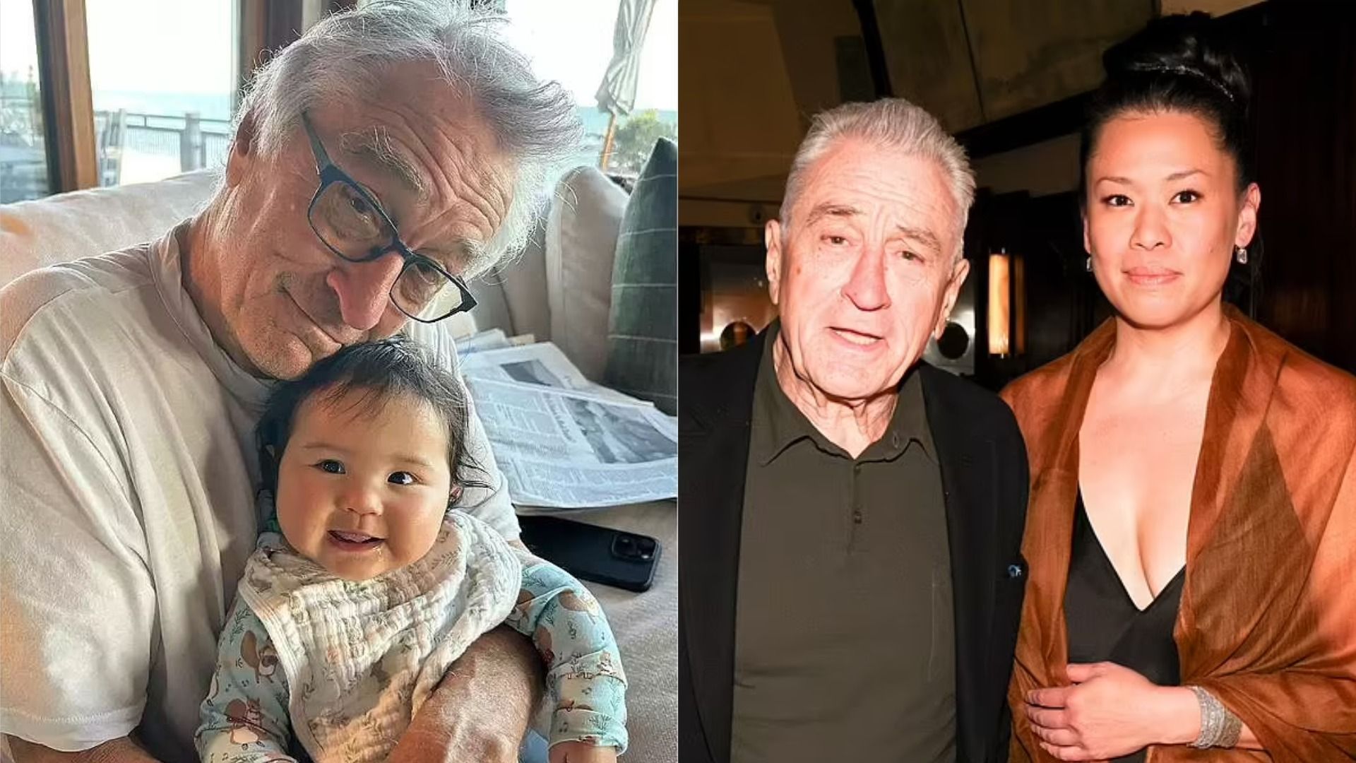 Robert De Niro and Tiffany Chen with daughter