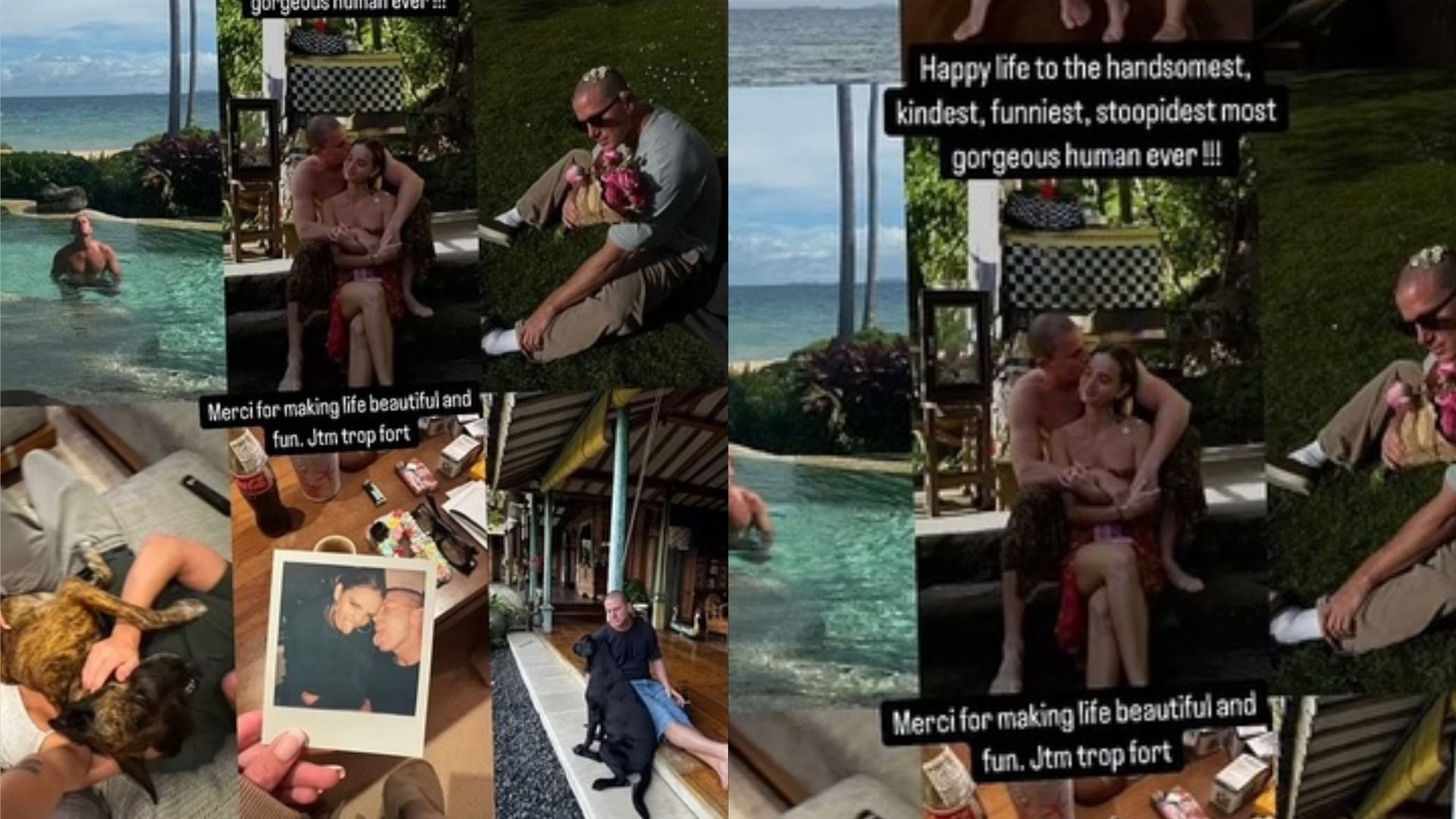 A photomontage of various photos of actor Channing Tatum and his girlfriend Inka Williams