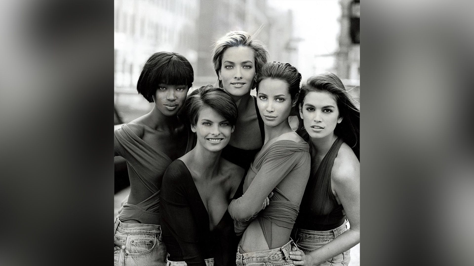 Naomi Campbell, Linda Evangelista, Tatjana Patitz, Christy Turlington, and Cindy Crawford