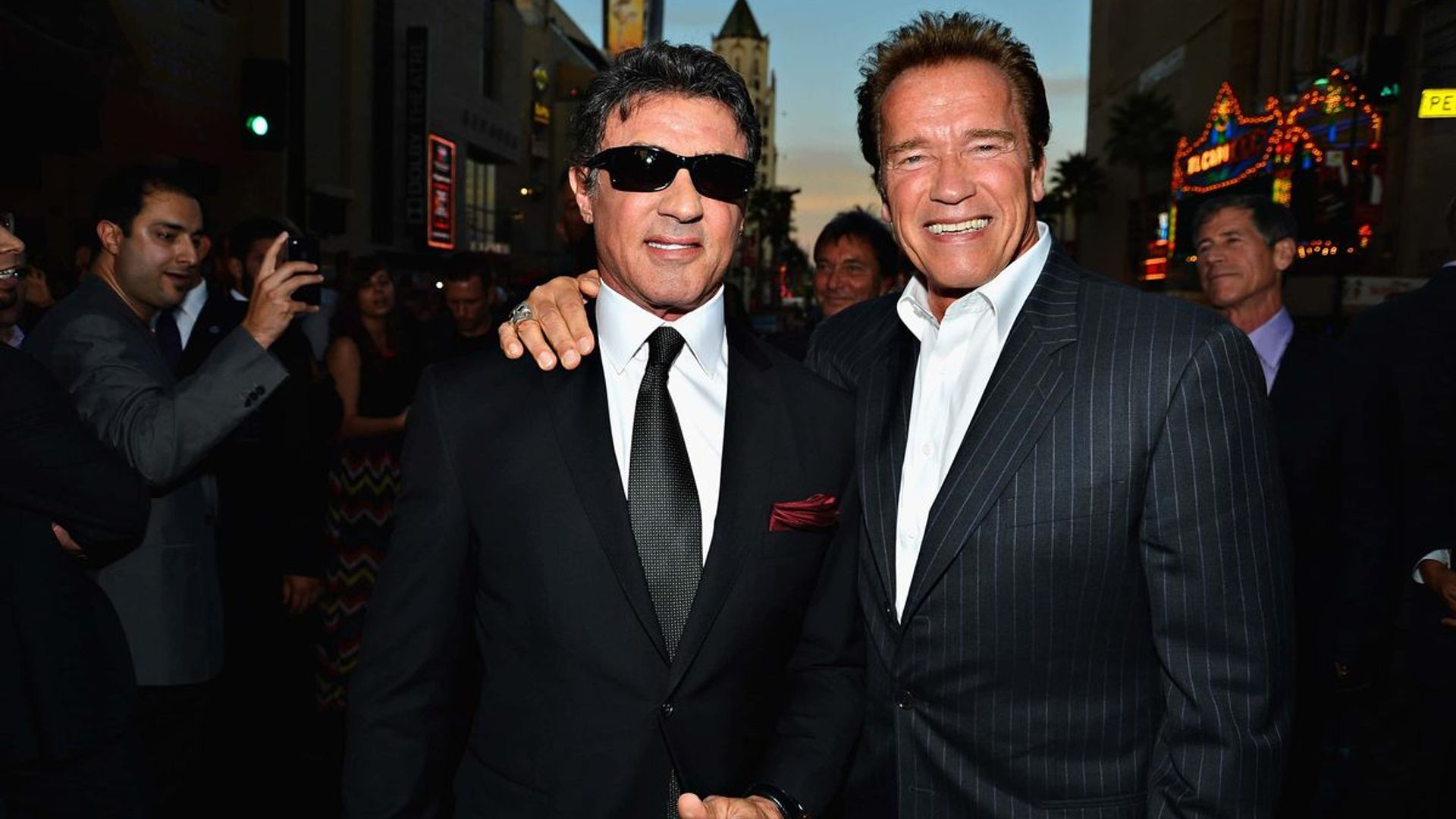 Arnold Schwarzenegger and Sylvester Stallone