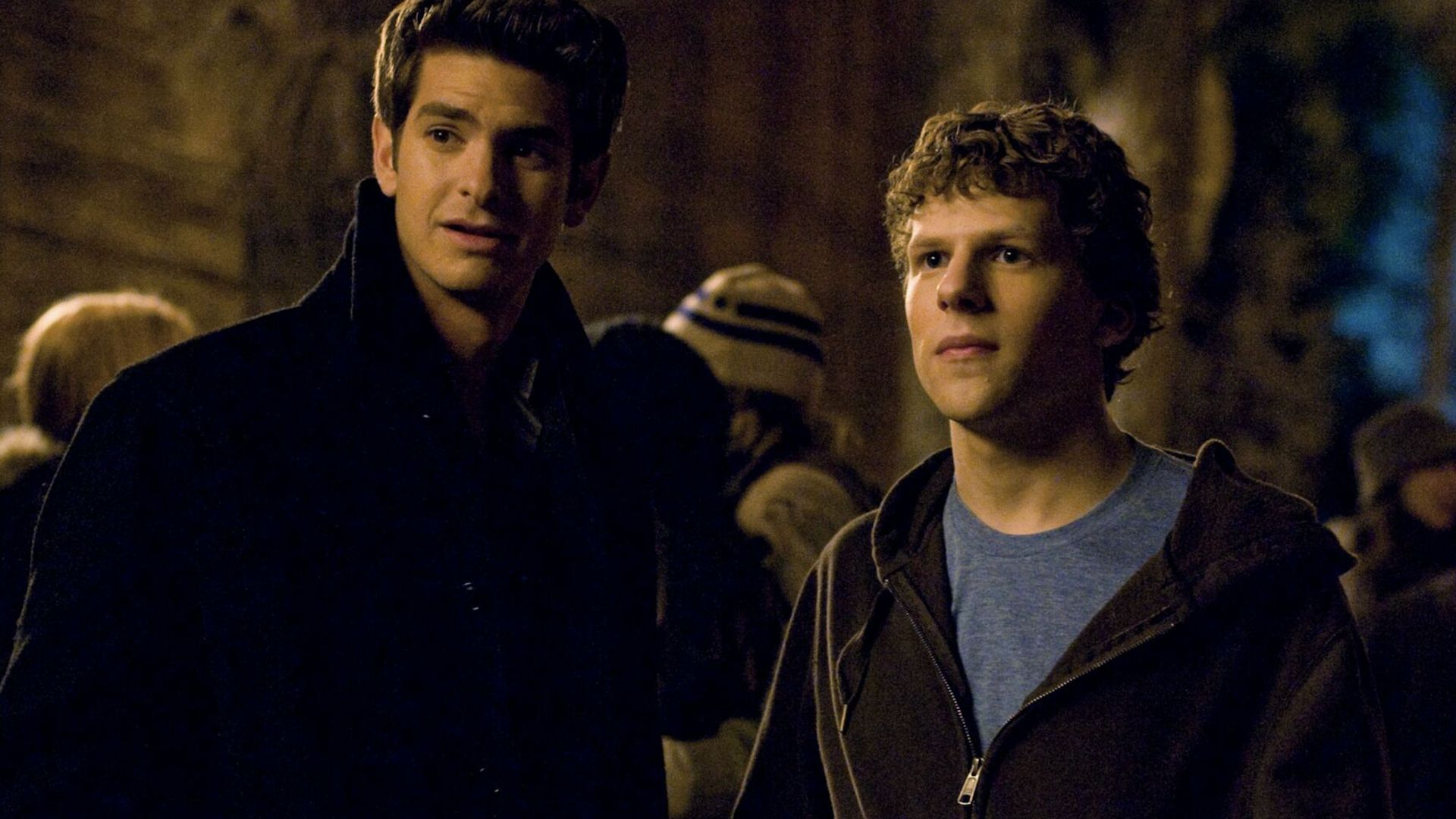 Andrew Garfield and Jesse Eisenberg in The Social Network