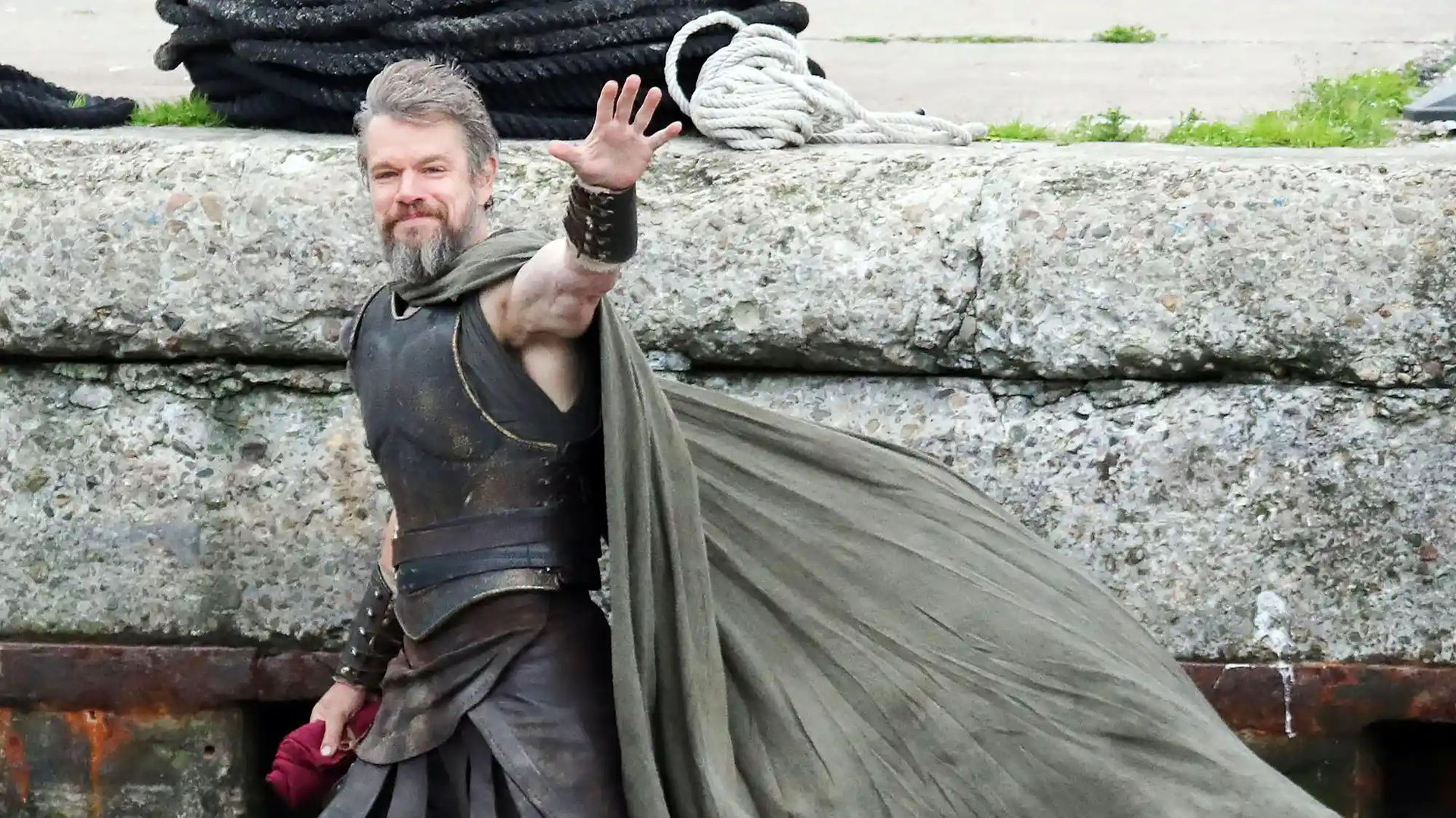 Actor Matt Damon as Odysseus