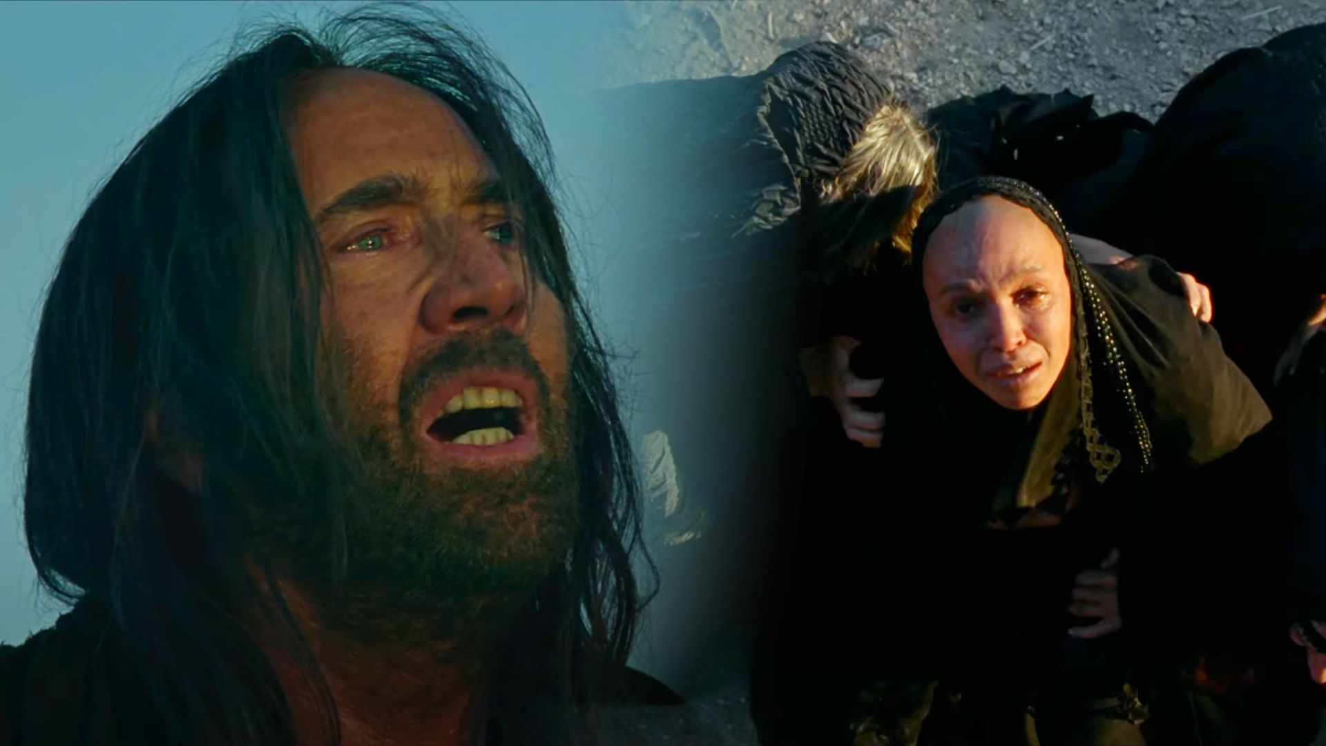 Nicolas Cage with Long Hair Cries and Prays in "The Carpenter's Son" Trailer About Jesus Christ's Childhood