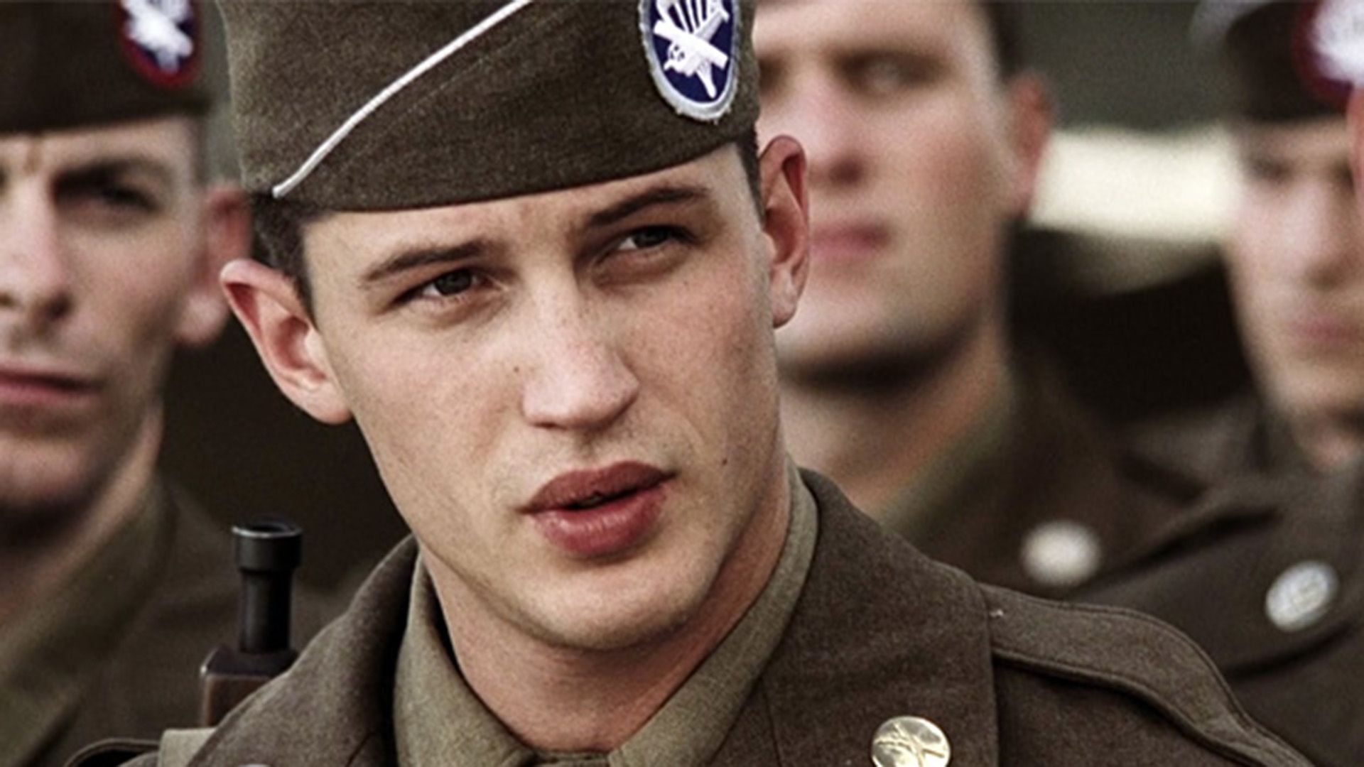 Tom Hardy in military uniform close-up