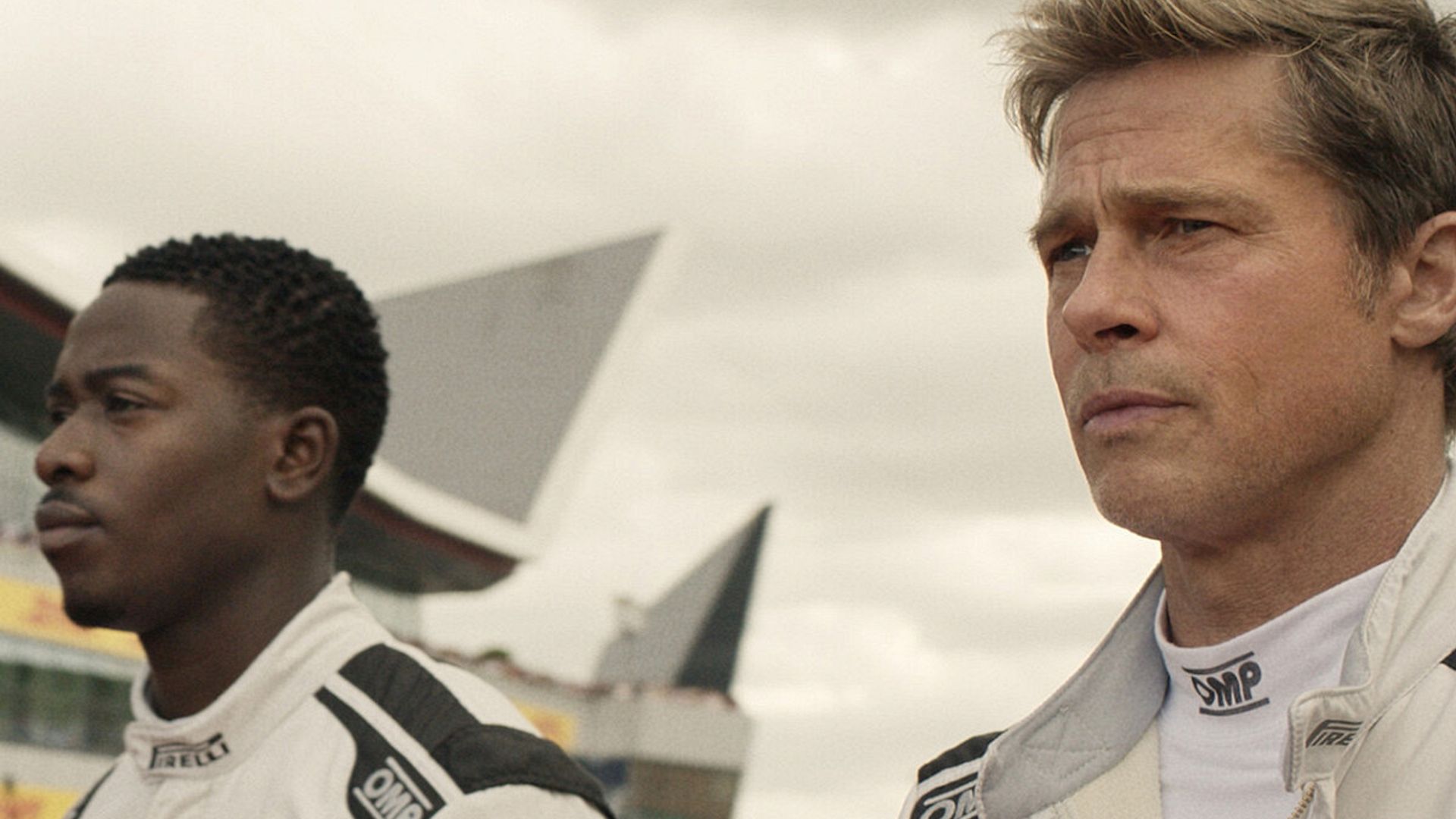 Damson Idris and Brad Pitt in the film "F1"