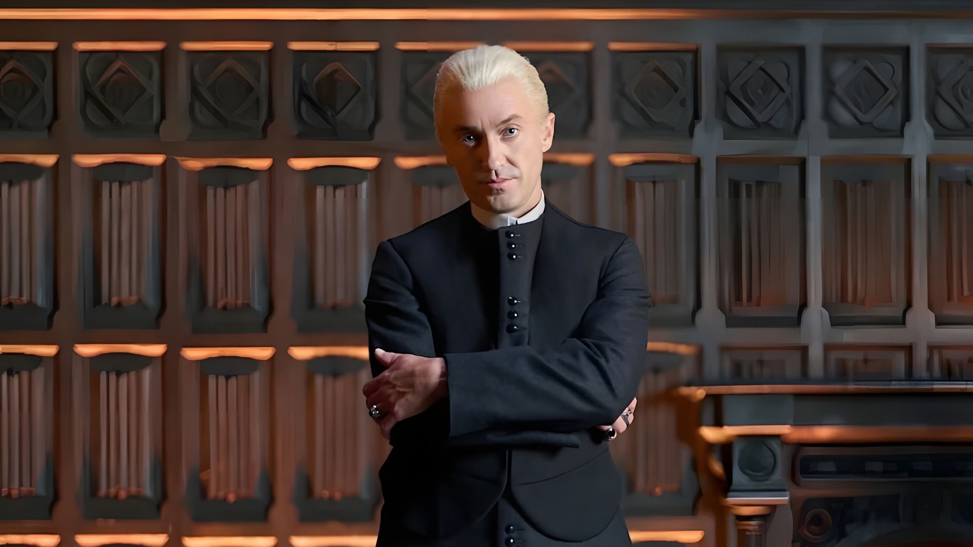 Tom Felton as the grown-up Draco Malfoy