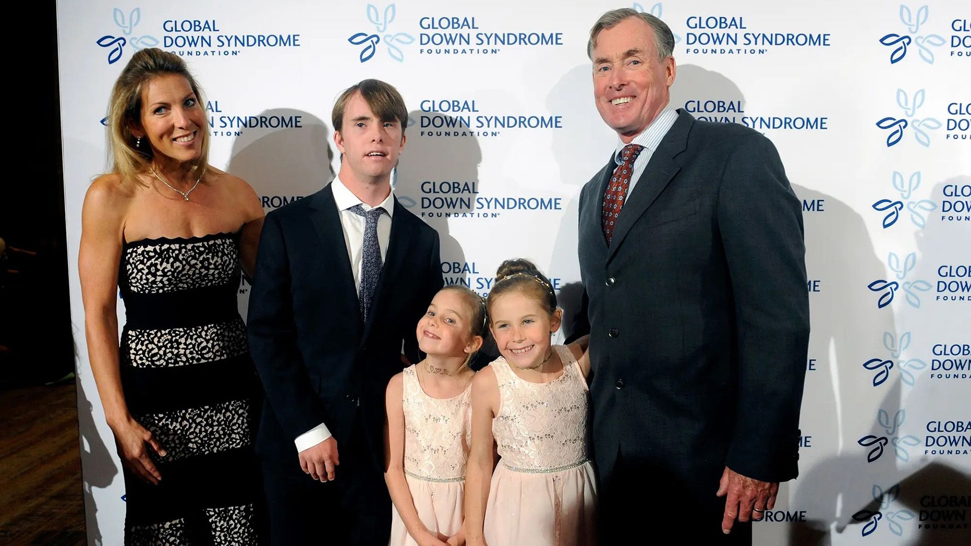 John C. McGinley with wife Nichole Kessler and children Max, Billie, and Kate at a social event