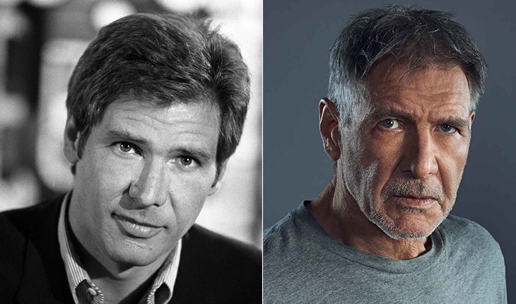 Harrison Ford then and now