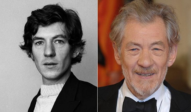 Ian McKellen then and now