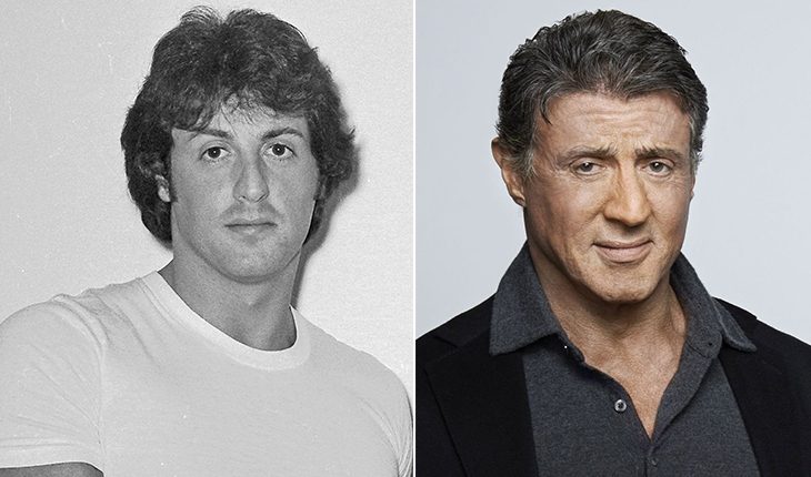 Sylvester Stallone then and now