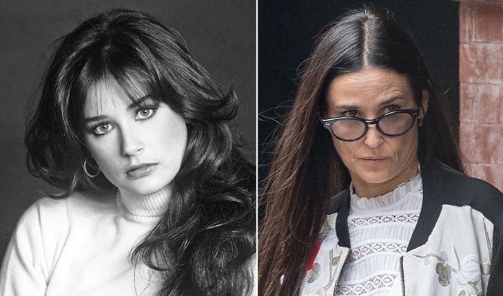 Demi Moore then and now