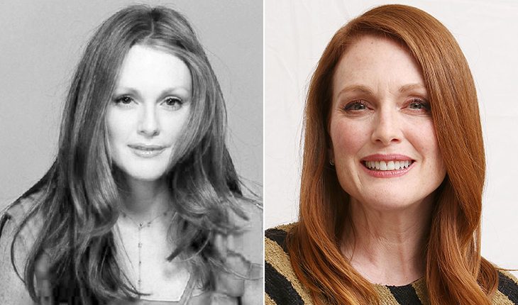 Julianne Moore then and now