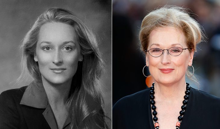 Meryl Streep then and now