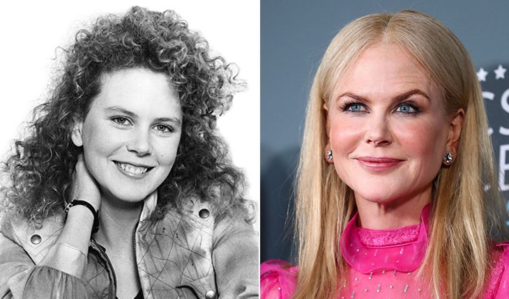 Nicole Kidman then and now