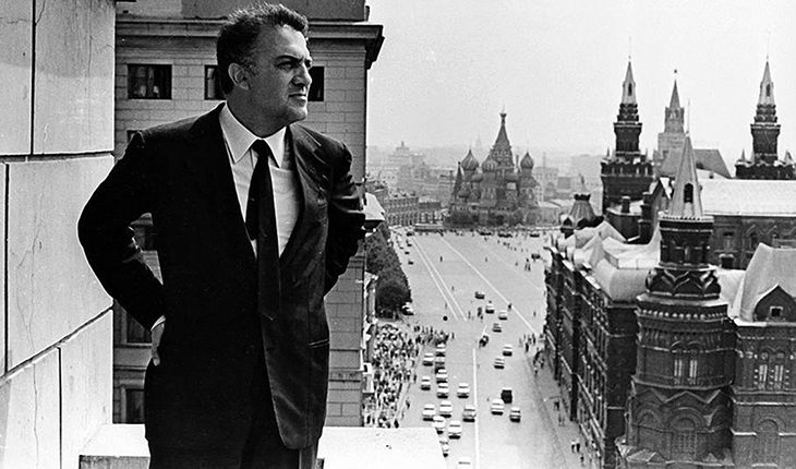 Federico Fellini in the hotel 'Moscow'