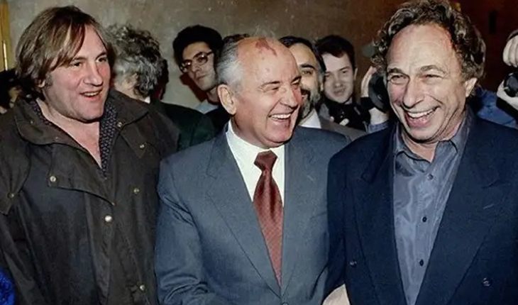 Gérard Depardieu, Pierre Richard and the last USSR president Mihail Gorbachev (1993)