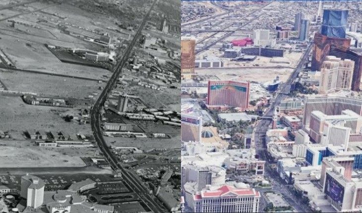 Las Vegas in 1968 and 50 years after