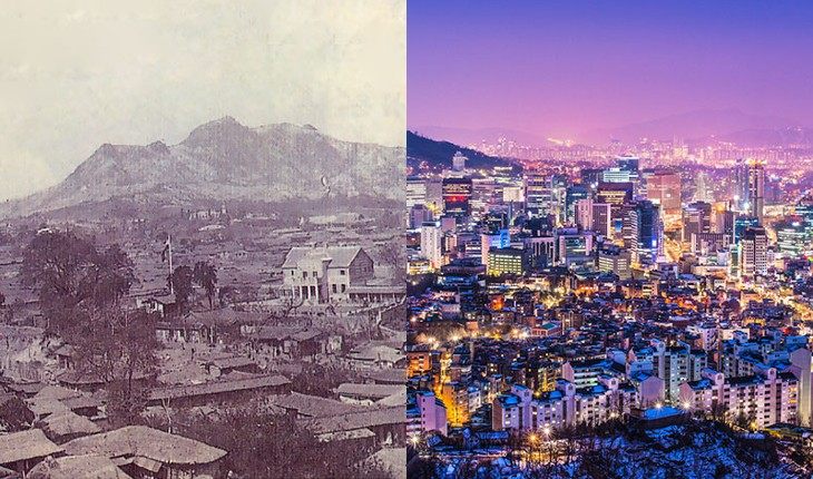 Seoul, in 1900 and now
