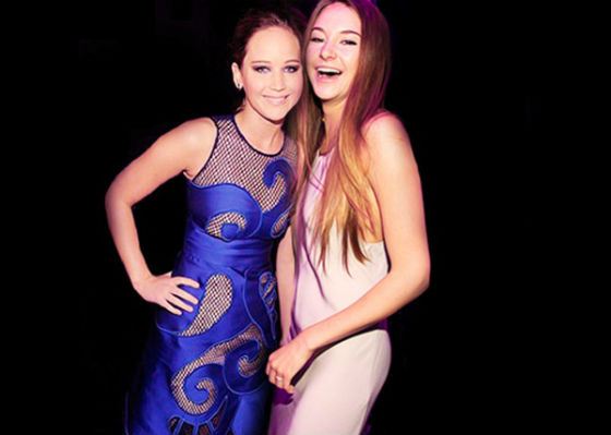 In the real life, Shailene Woodley and Jennifer Lawrence are good friends