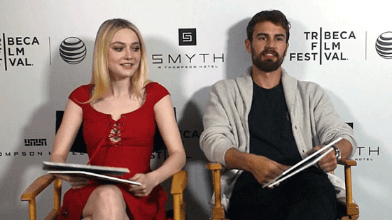 Theo James and Dakota Fanning – colleagues and friends