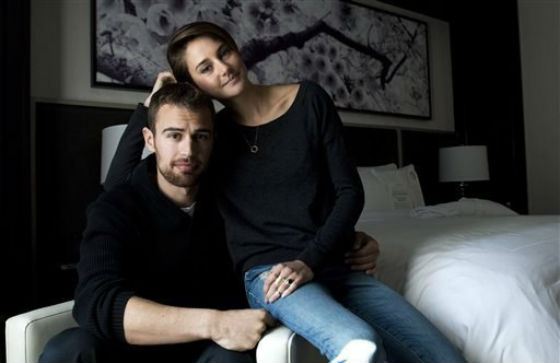 The «romance» of Theo James and Shailene Woodley remained within the set